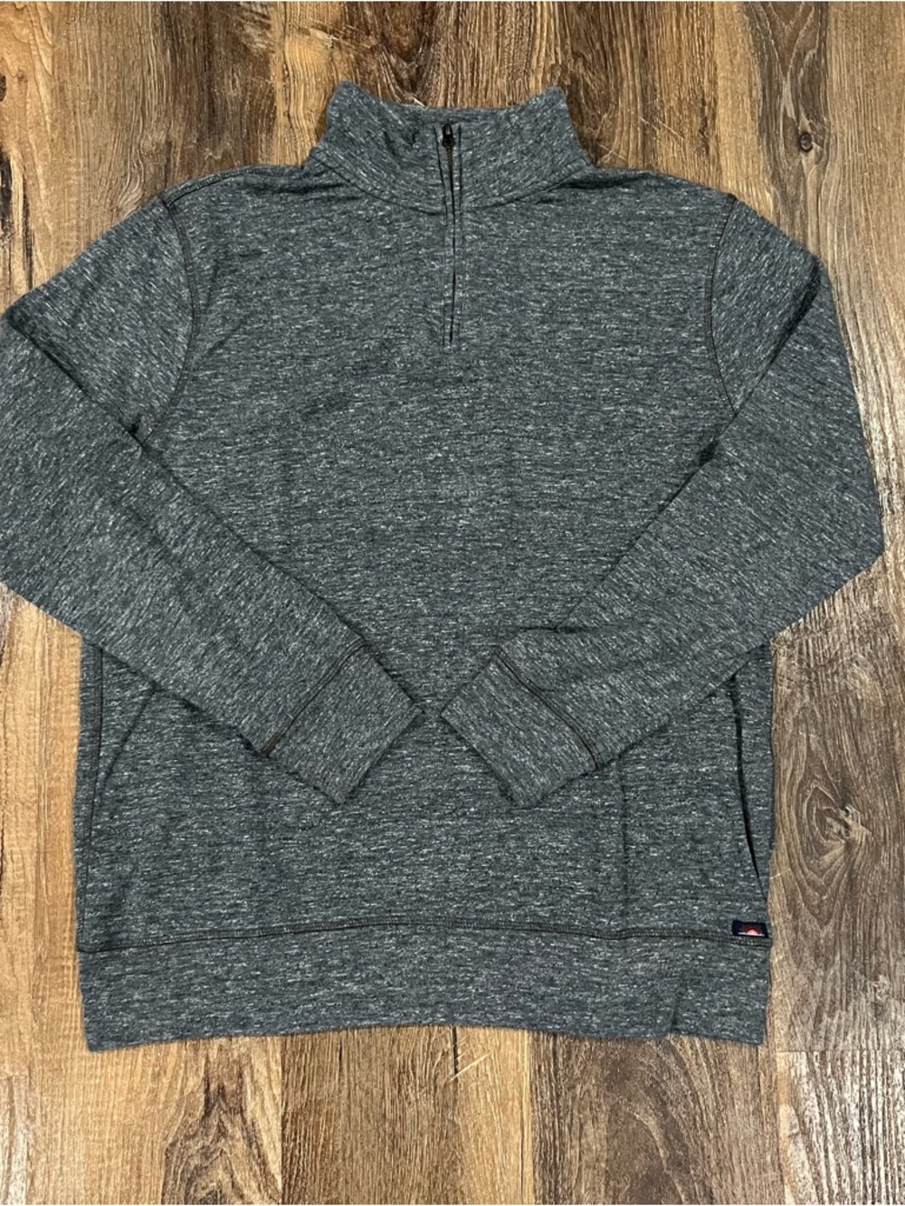 FAHERTY BRAND Mens Quarter Zip Pullover Sweater Gray Size L